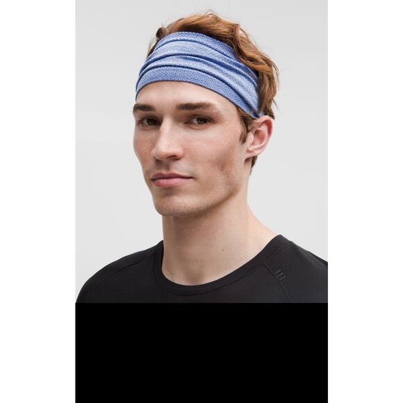 Lululemon Metal Vent Tech Seamless Wide Headband Colbat/Lavander O/S - Picture 2 of 7
